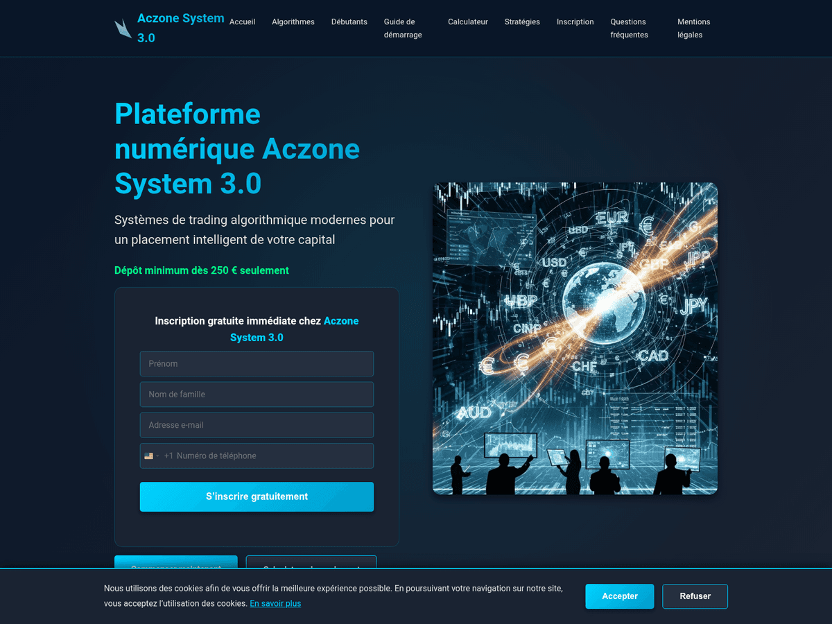 Screenshot von Aczonesystem