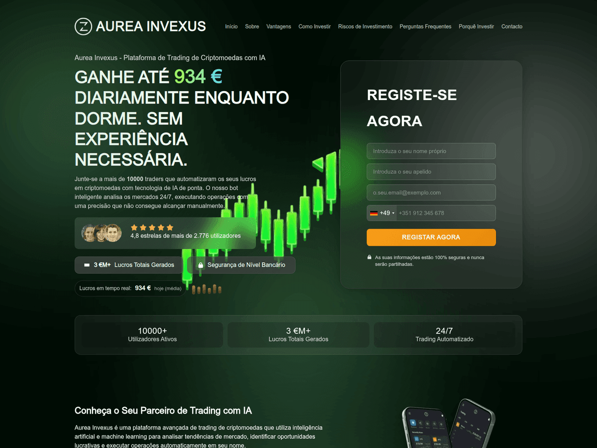 Screenshot der Webseite Aureainvexus (aureainvexus.net)
