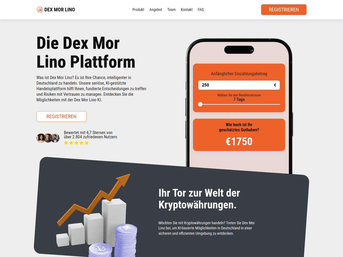 Screenshot der Webseite Dexmorlino (dexmorlino.de)