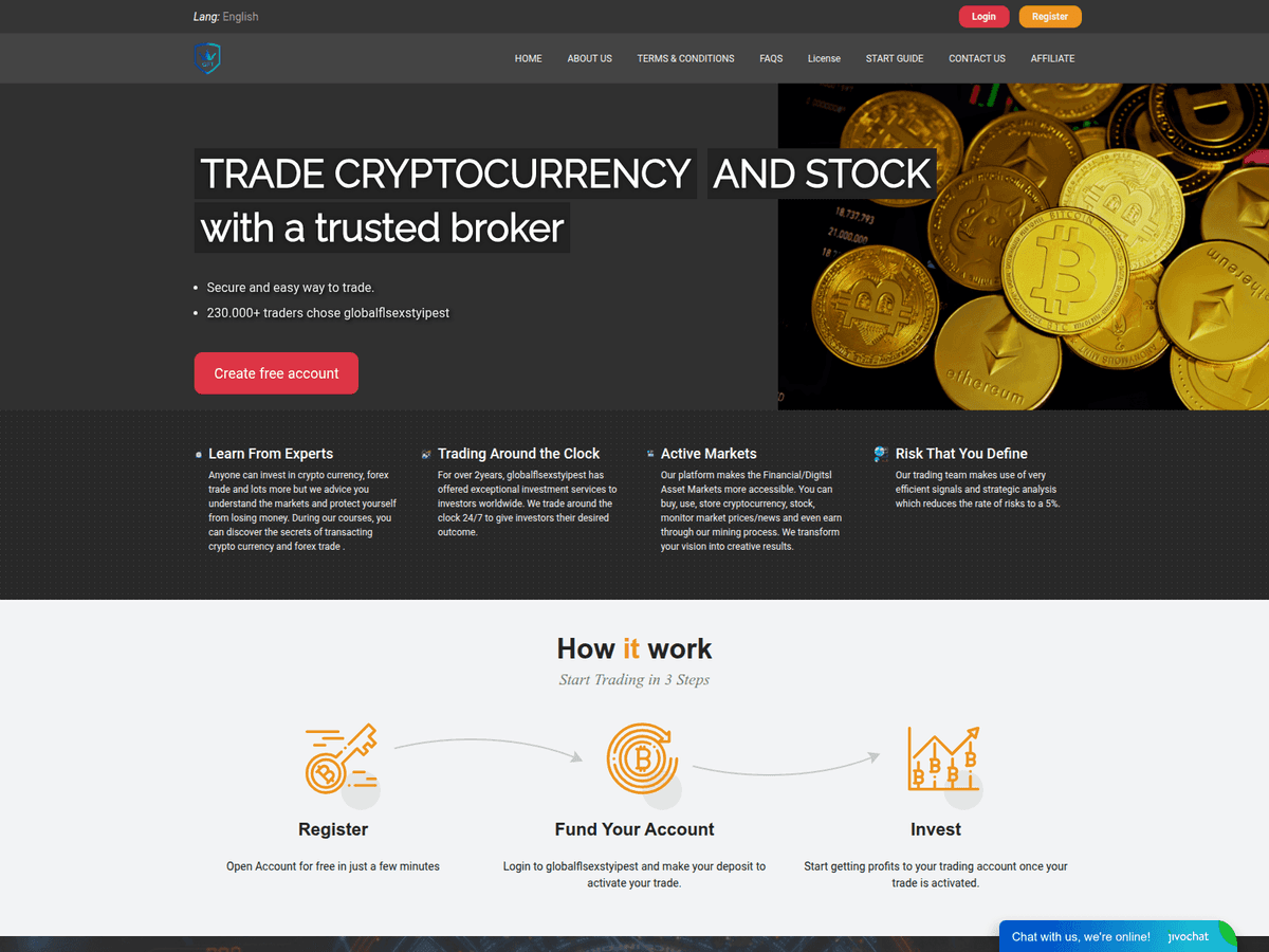 Screenshot der Webseite Globalfleixtyipests (globalfleixtyipests.com)