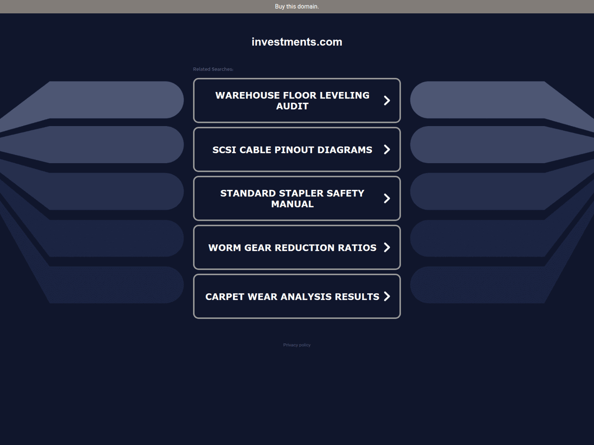 Screenshot der Webseite Investments (investments.com)