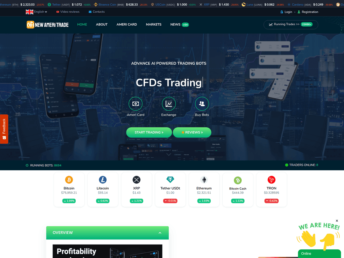 Screenshot der Webseite Newameritrade (newameritrade.com)