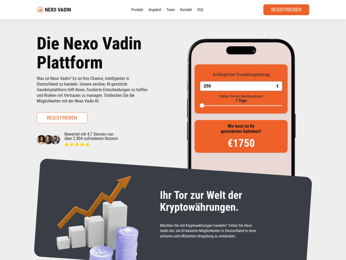 Screenshot der Webseite Nexovadin (nexovadin.de)