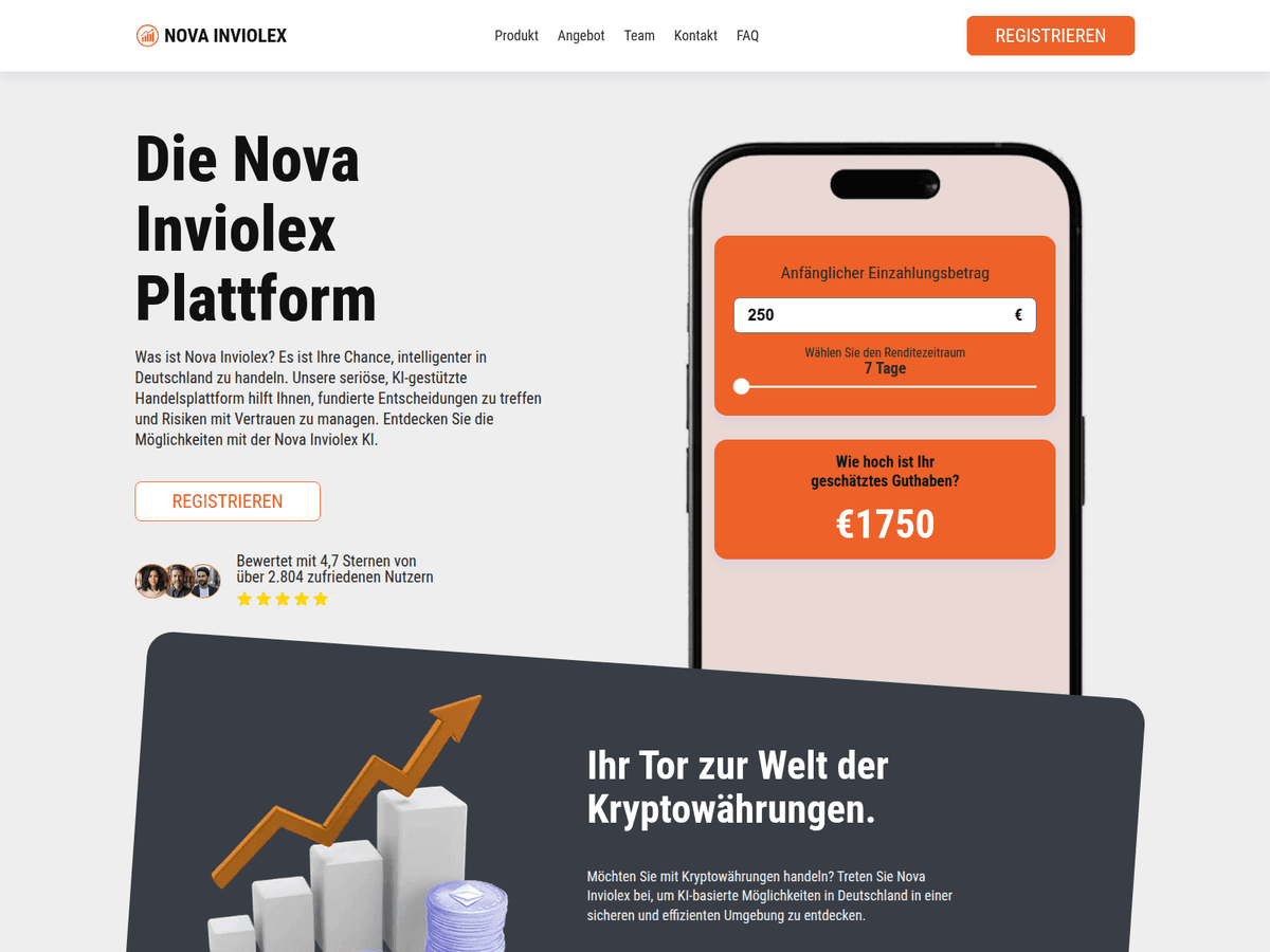 Screenshot der Webseite Novainviolex (novainviolex.net)