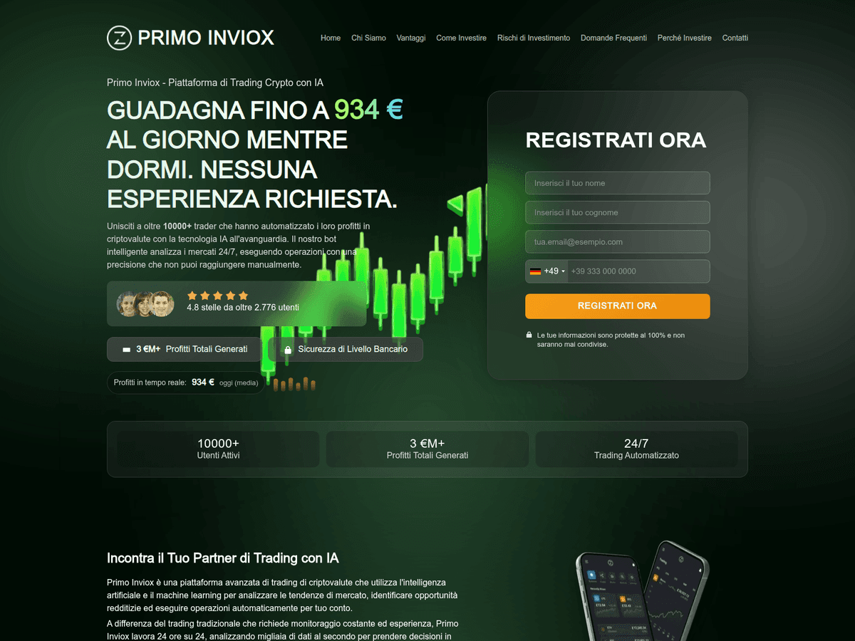 Screenshot der Webseite Primoinvioxtrade (primoinvioxtrade.com)