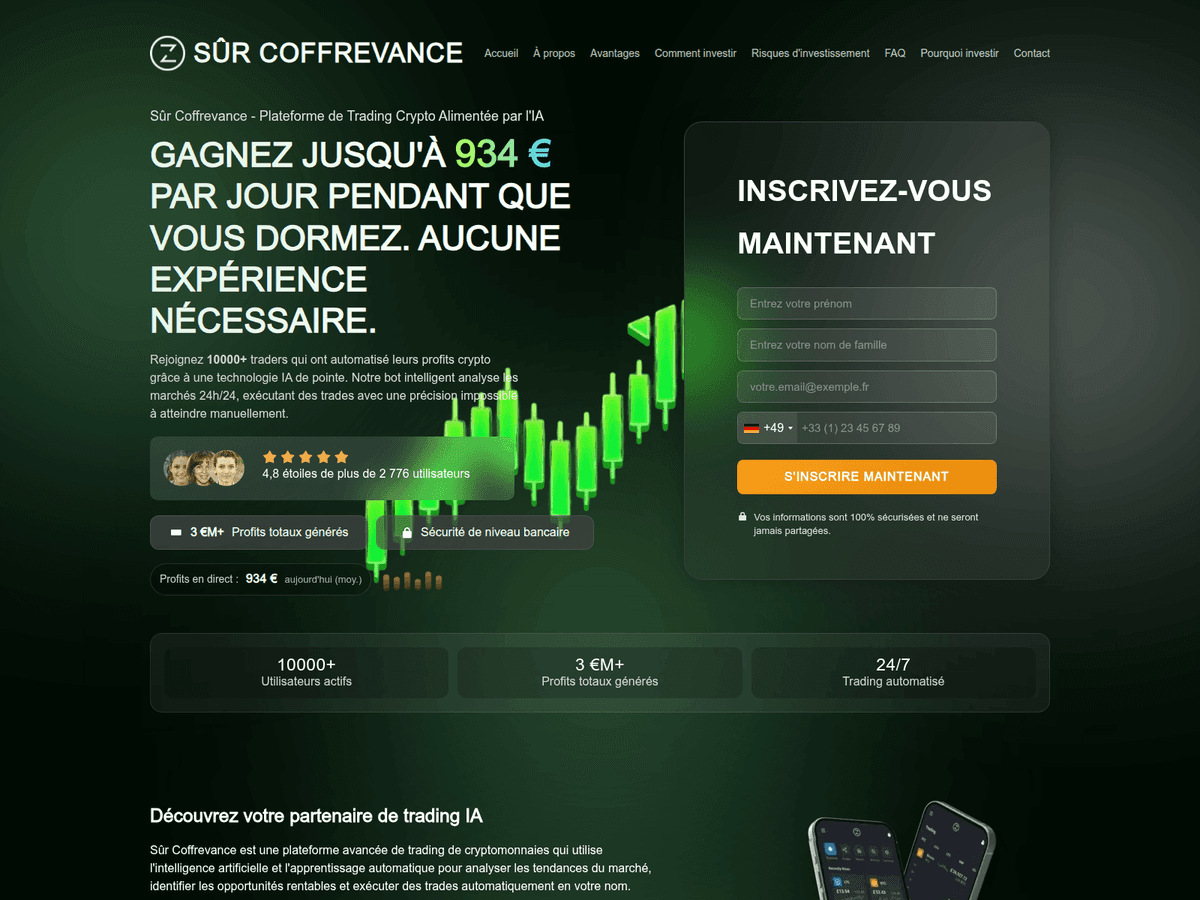 Screenshot der Webseite Sr Coffrevance (sr-coffrevance.net)