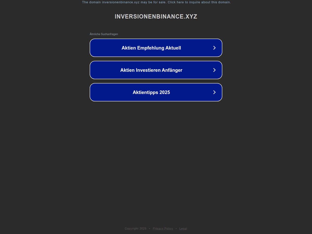 Screenshot der Webseite Inversionenbinance (thecryptobullrun.life.inversionenbinance.xyz)