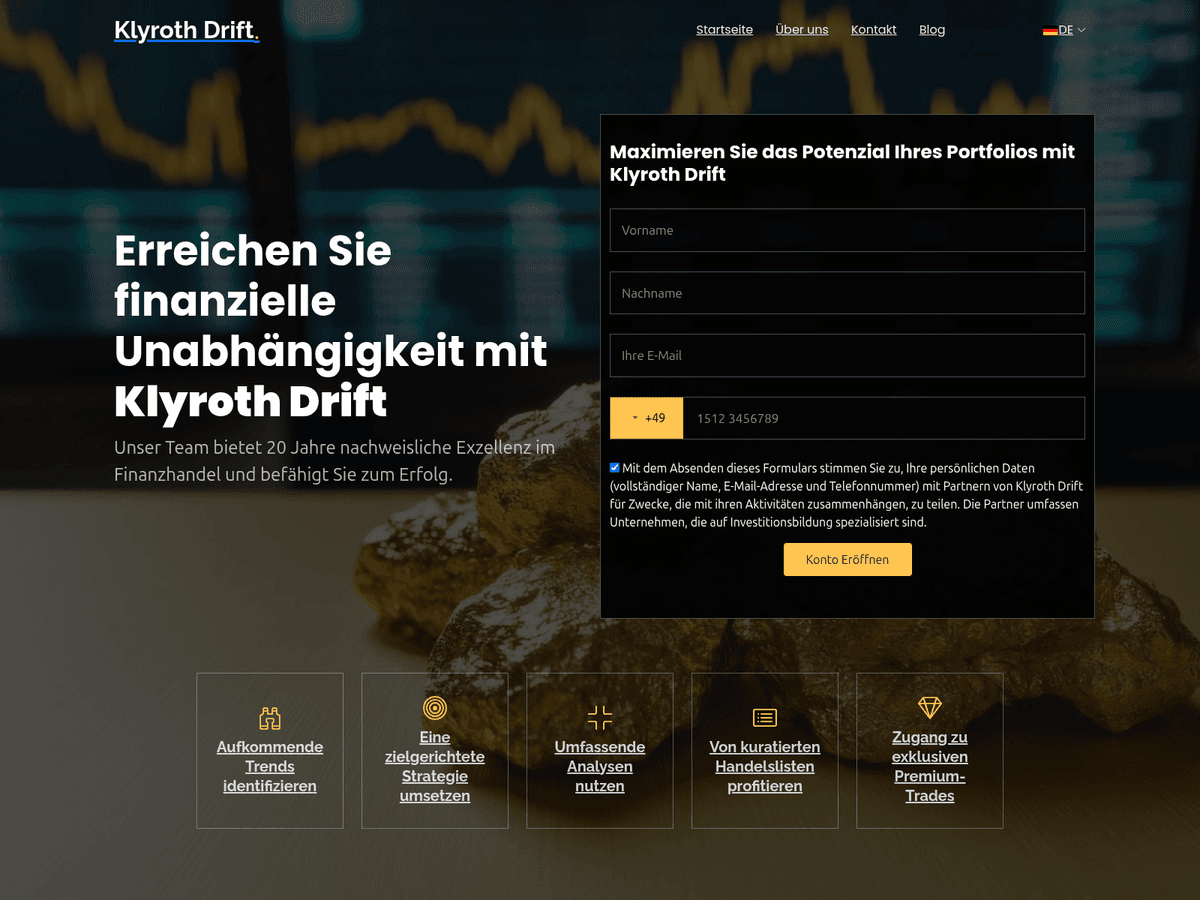 Screenshot der Webseite Theklyroth Drift (theklyroth-drift.net)