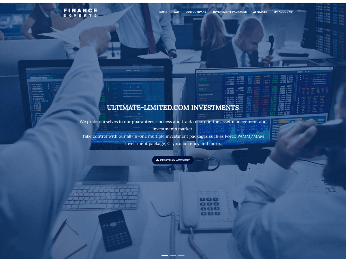 Screenshot der Webseite Ultimate Limited (ultimate-limited.com)