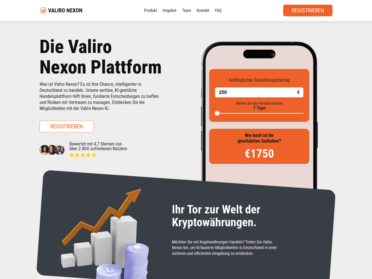 Screenshot der Webseite Valironexon (valironexon.net)