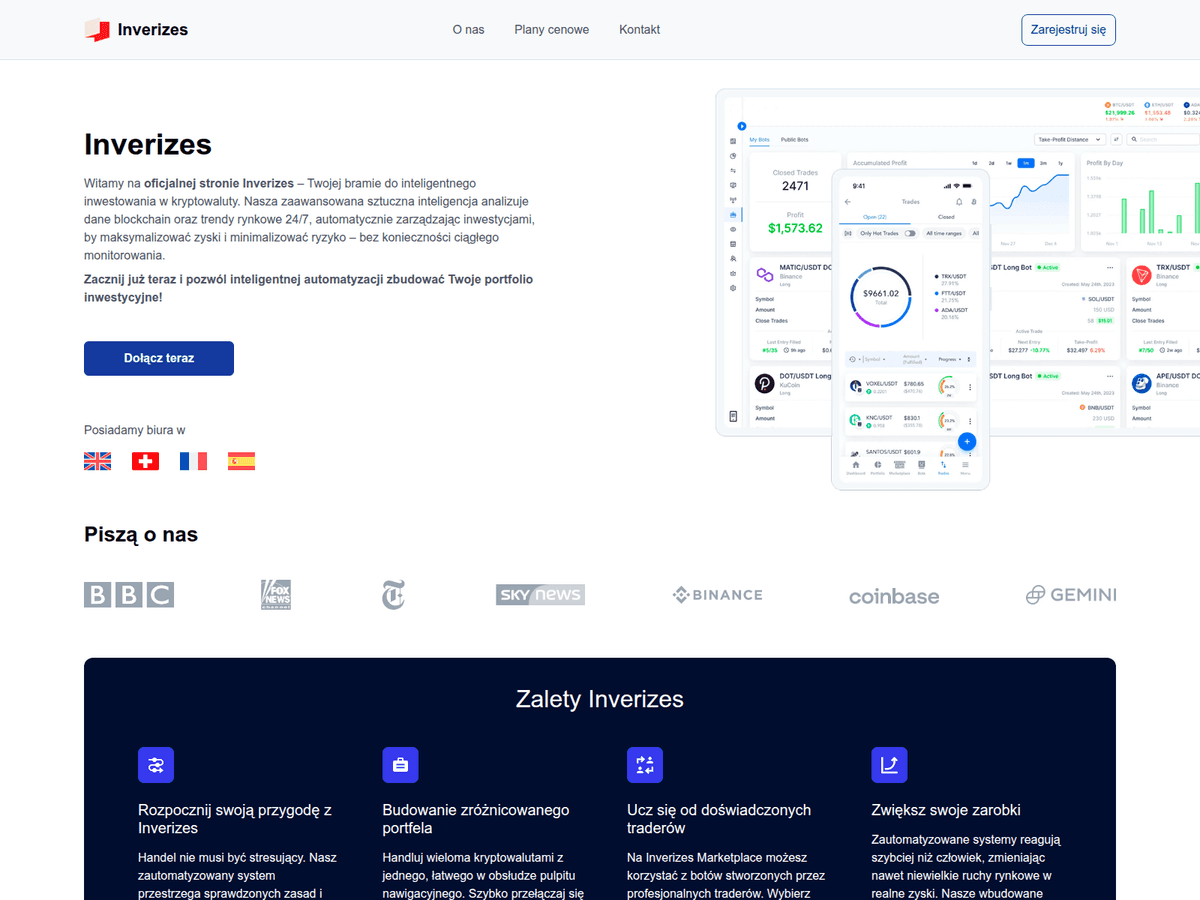 Screenshot der Webseite Inverizes (inverizes.pl)