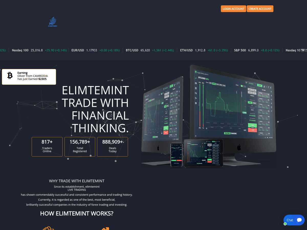 Screenshot der Webseite Elimtemint (elimtemint.click)