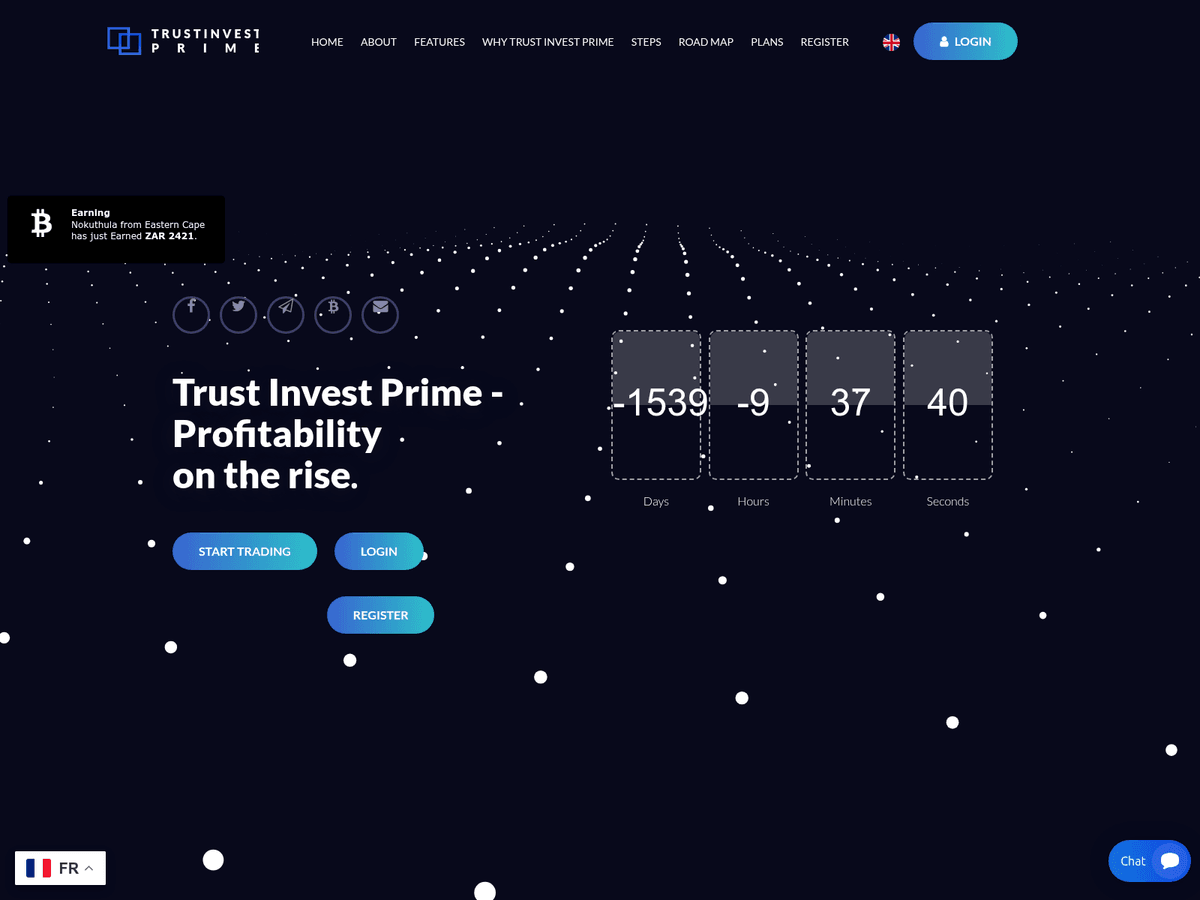 Screenshot der Webseite Trustinvestprime (trustinvestprime.com)