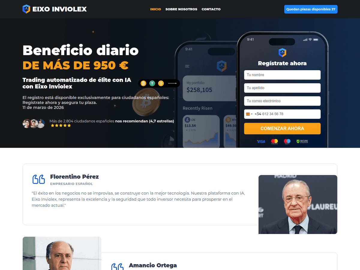 Screenshot der Webseite Eixo Inviolex (eixo-inviolex.net)