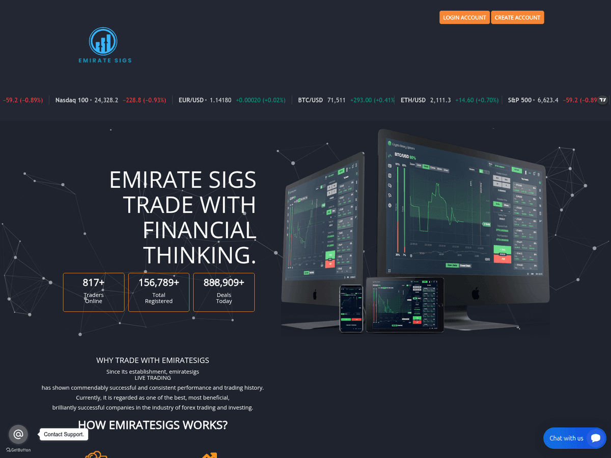 Screenshot der Webseite Emiratesigs (emiratesigs.click)