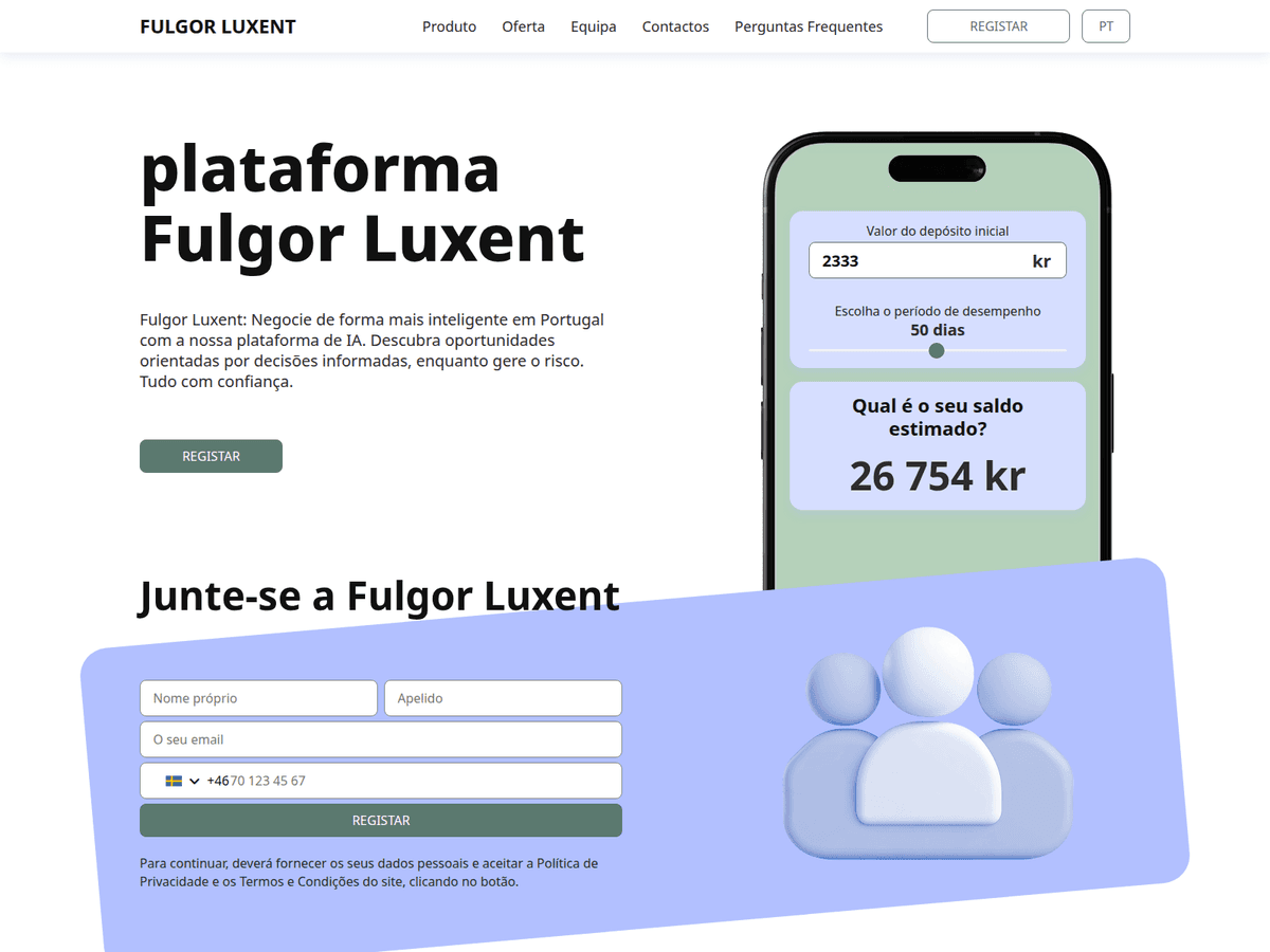 Screenshot der Webseite Fulgor Luxent (fulgor-luxent.org)