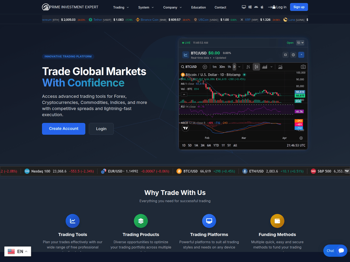 Screenshot der Webseite Primeinvestmentexpert (primeinvestmentexpert.com)