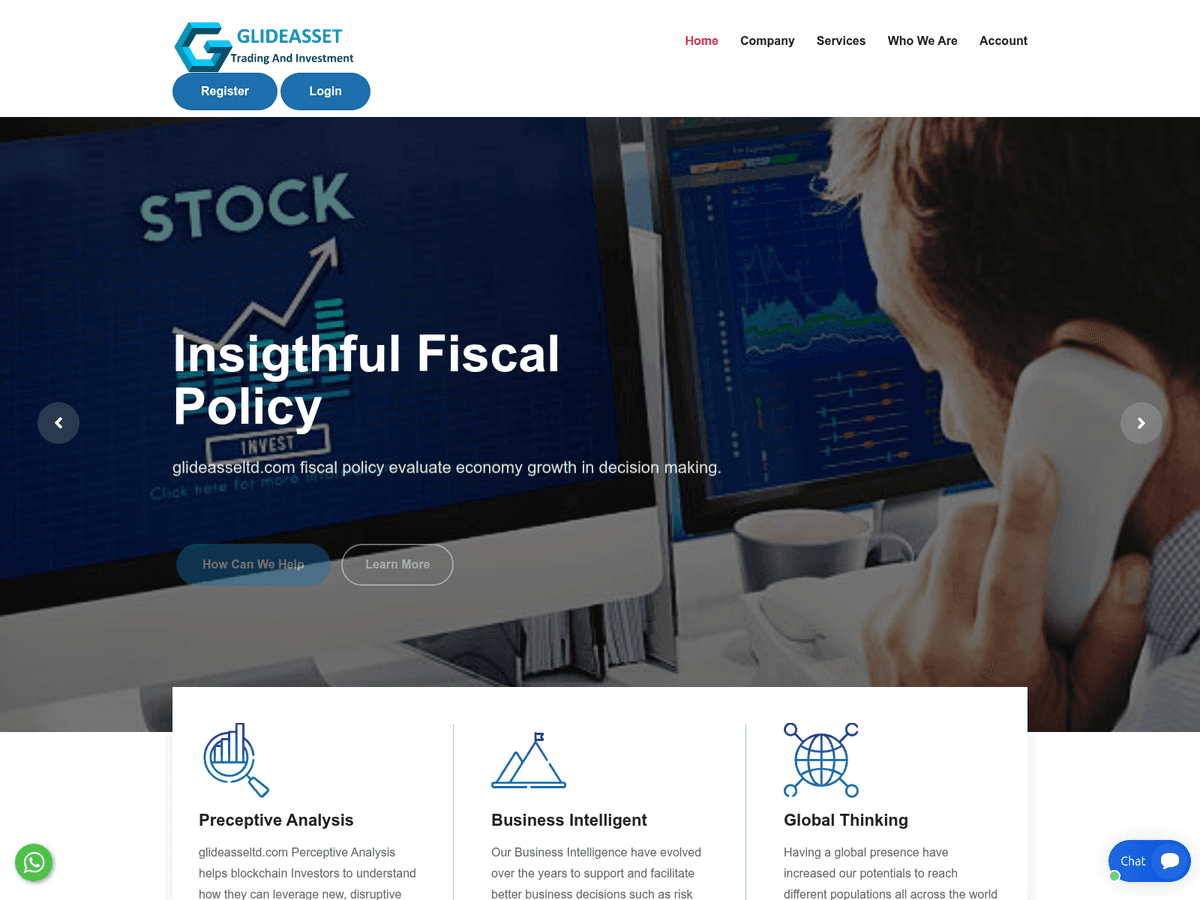 Screenshot der Webseite Glideasseltd (glideasseltd.com)