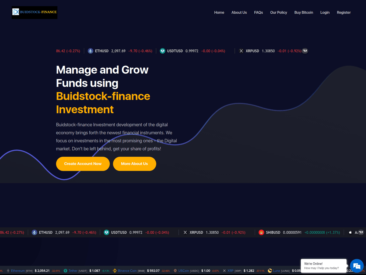 Screenshot der Webseite Buildstock Finance (buildstock-finance.com)