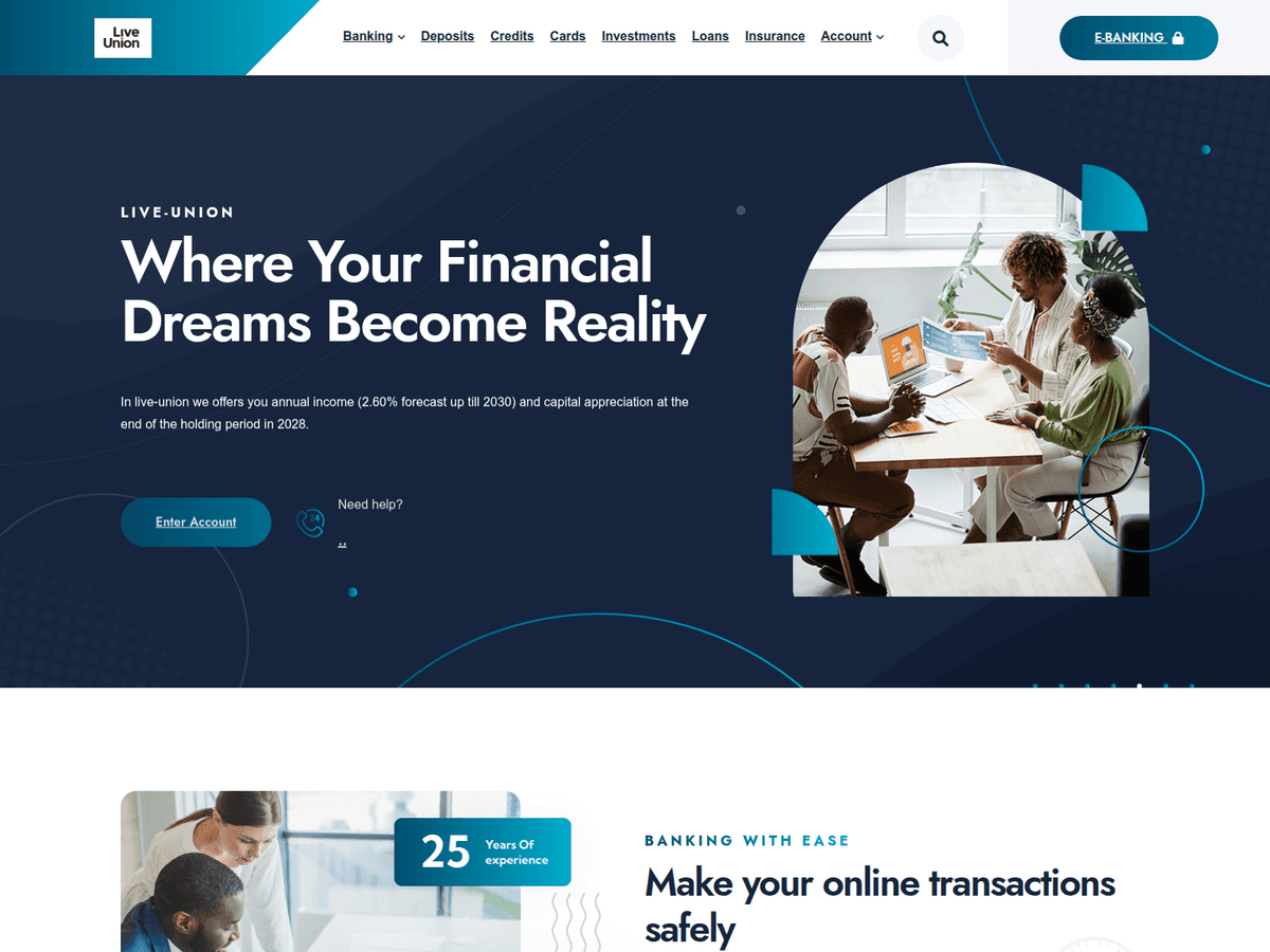 Screenshot der Webseite Live Unionbn (live-unionbn.com)