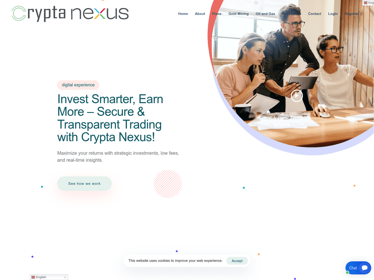 Screenshot der Webseite Cryptanexus (cryptanexus.org)