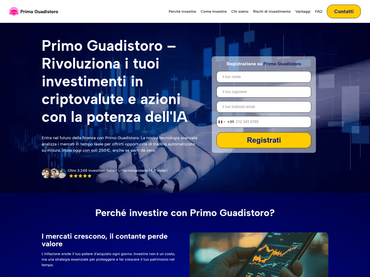 Screenshot der Webseite Primoguadistoro It (primoguadistoro-it.com)