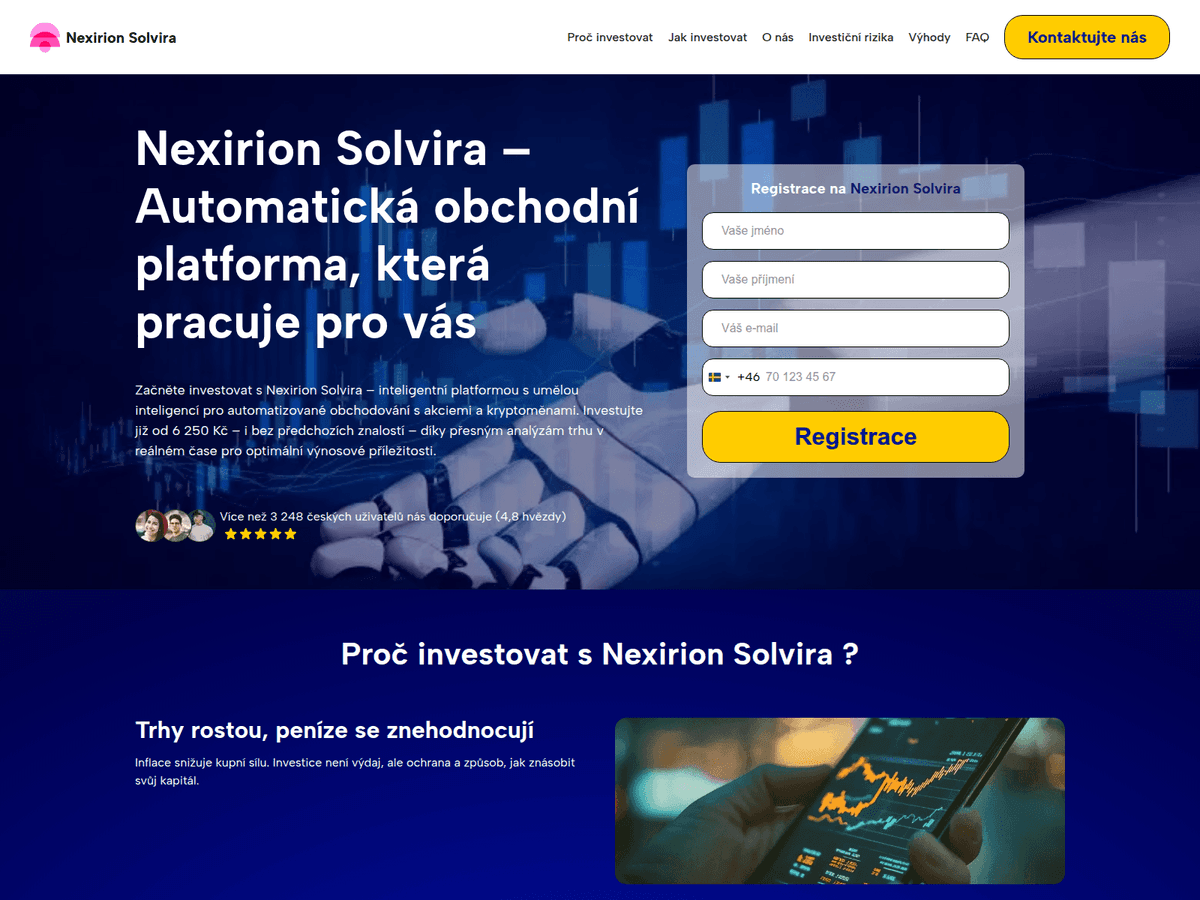 Screenshot der Webseite Nexirionsolvira (nexirionsolvira.com)