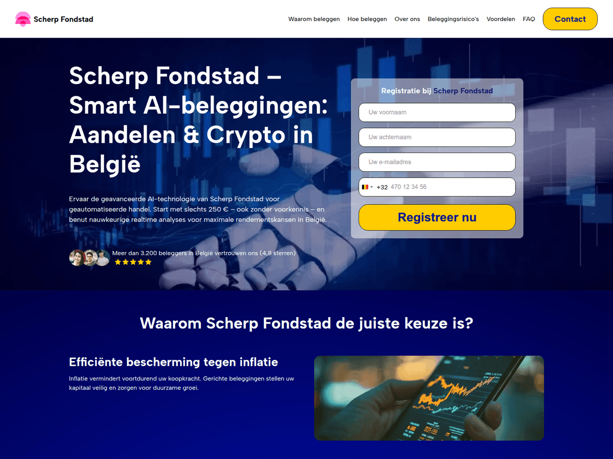 Screenshot der Webseite Scherpfondstadai (scherpfondstadai.com)