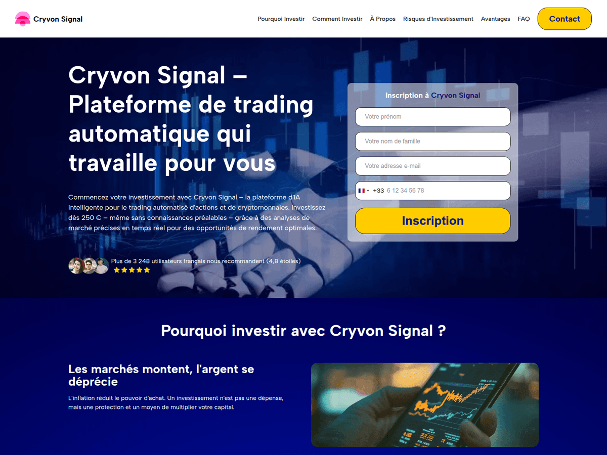 Screenshot der Webseite Cryvonsignal Fr (cryvonsignal-fr.com)