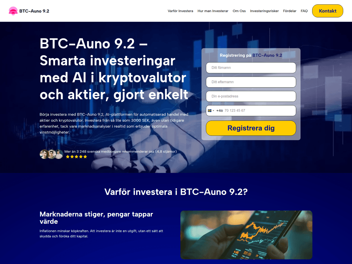 Screenshot der Webseite Btcauno92 Ai (btcauno92-ai.com)