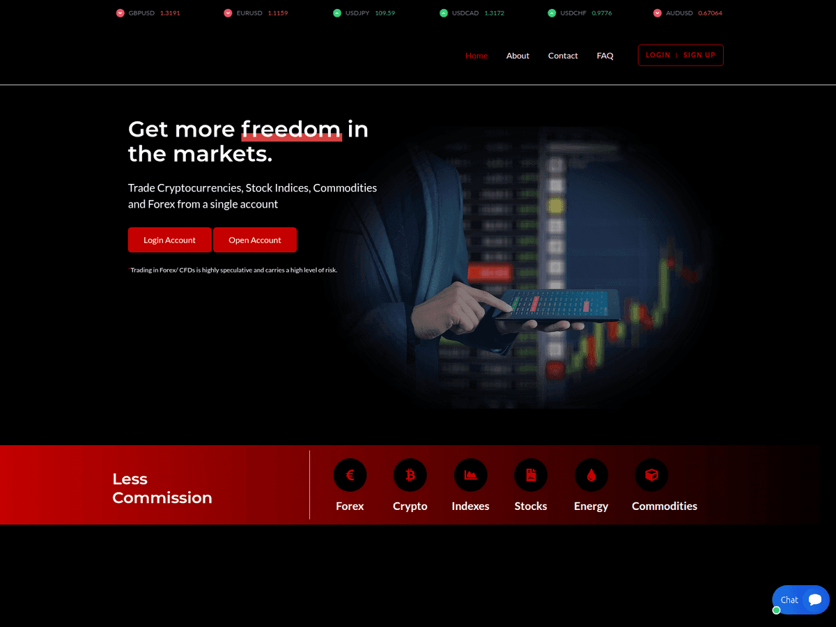 Screenshot der Webseite Xcointrading (xcointrading.com)