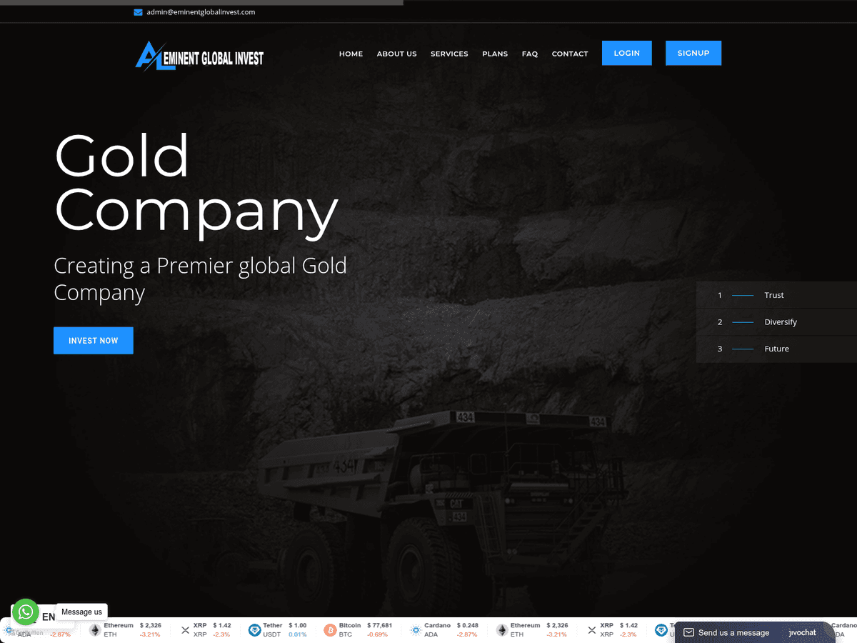 Screenshot der Webseite Globaleminentinvest (globaleminentinvest.org)