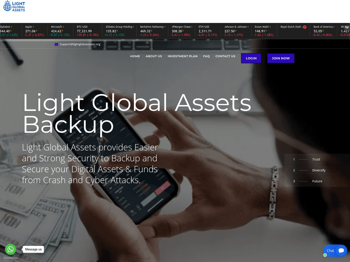 Screenshot der Webseite Lightglobalassets (lightglobalassets.org)