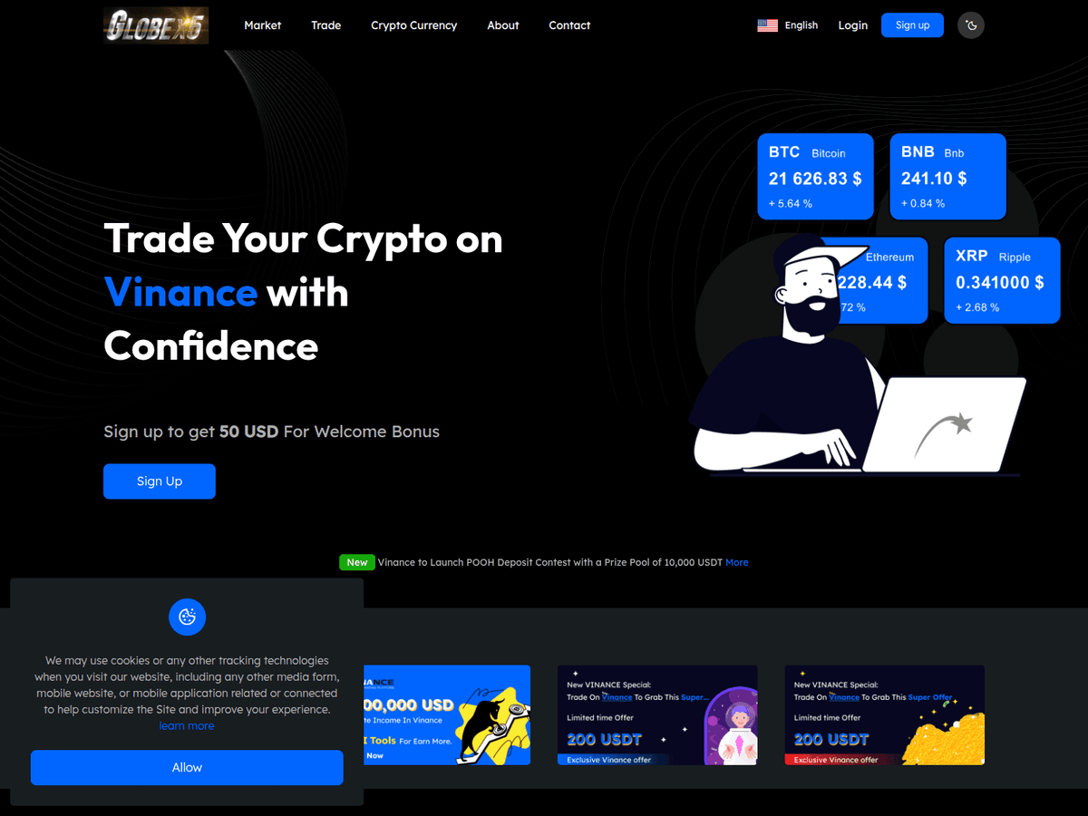 Screenshot der Webseite Plaza77 (globex5.com.plaza77.com)