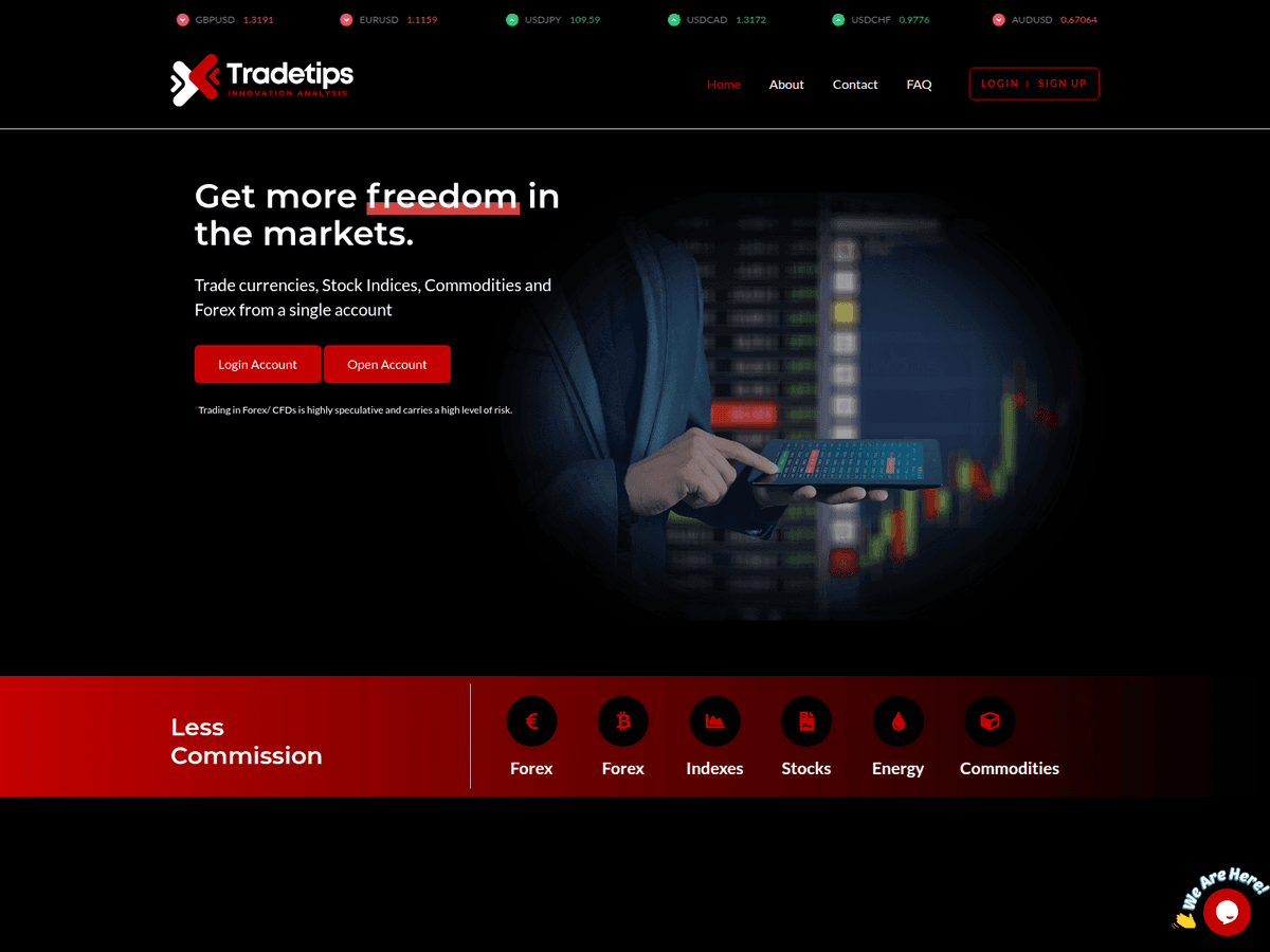 Screenshot der Webseite Tradetipanalysis (tradetipanalysis.net)