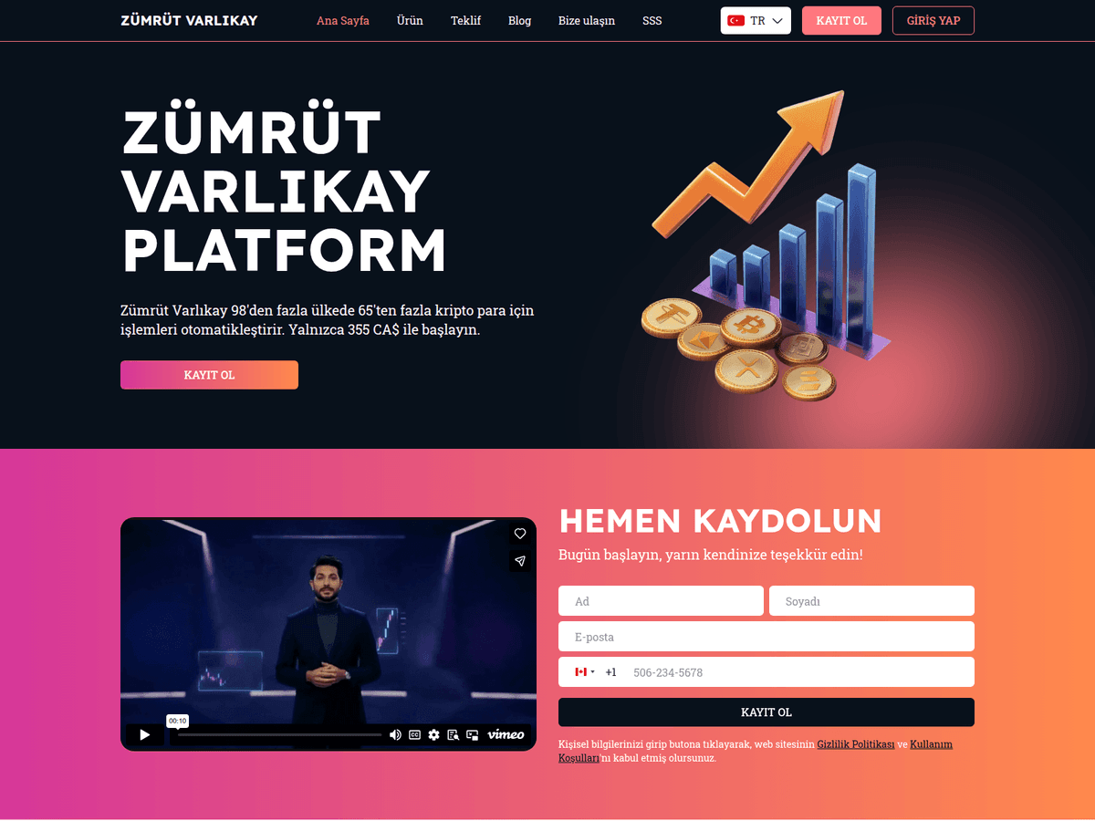 Screenshot der Webseite Zumrutvarlikay (zumrutvarlikay.com)