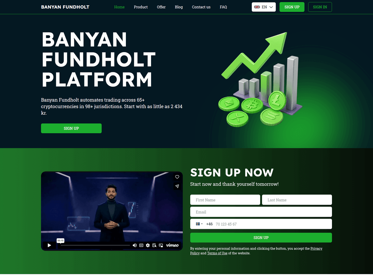 Screenshot von Banyanfundholt