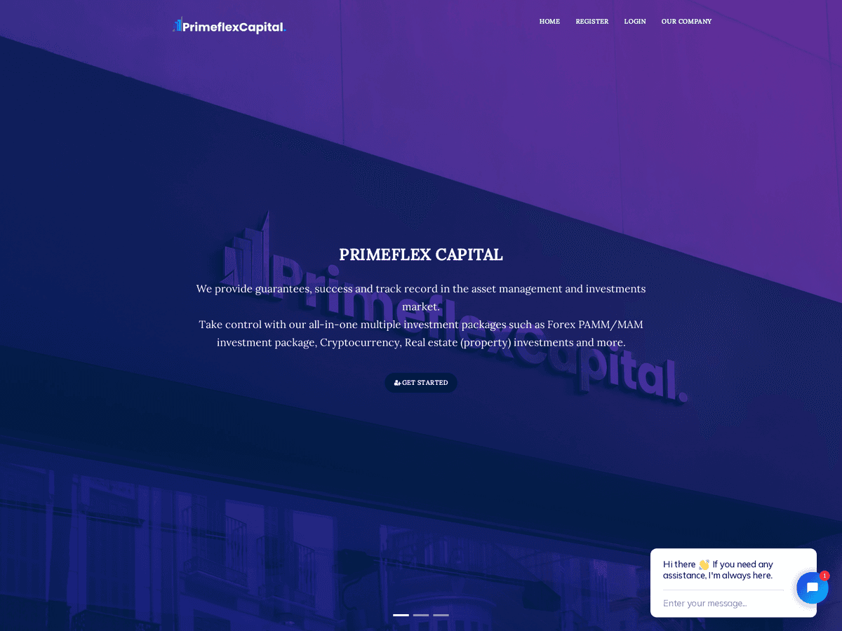 Screenshot der Webseite Primeflexcapital (mail.primeflexcapital.com)