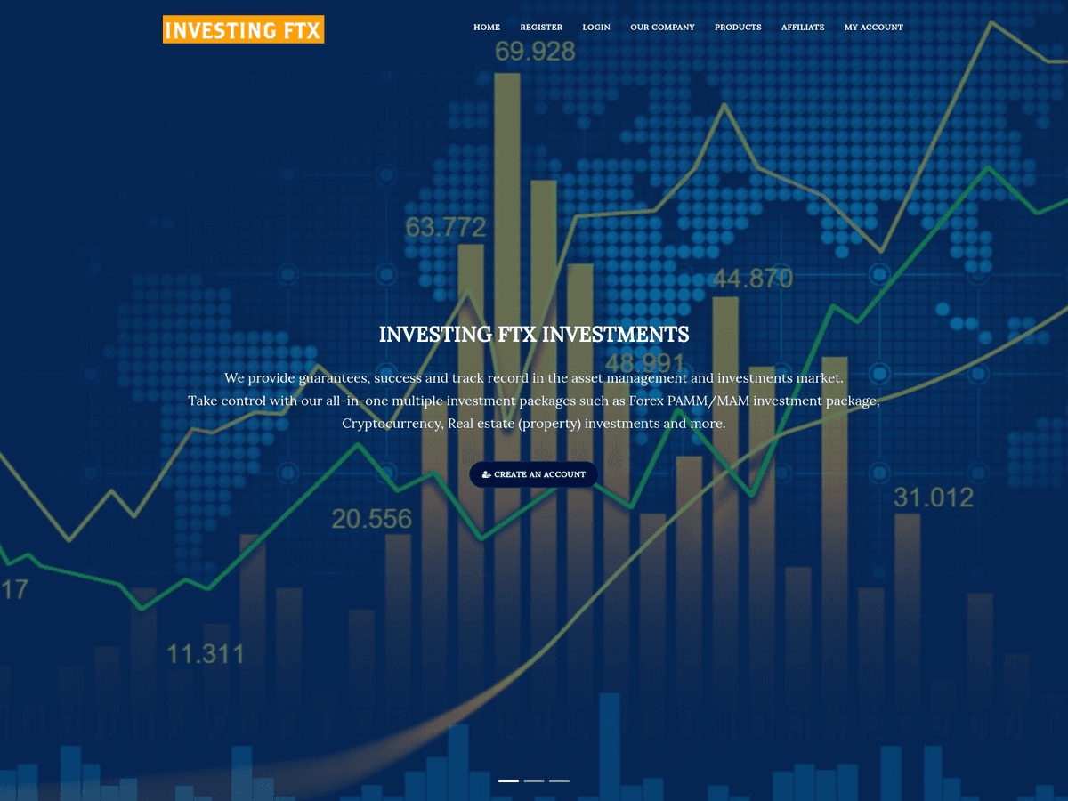 Screenshot der Webseite Investingftx (investingftx.net)