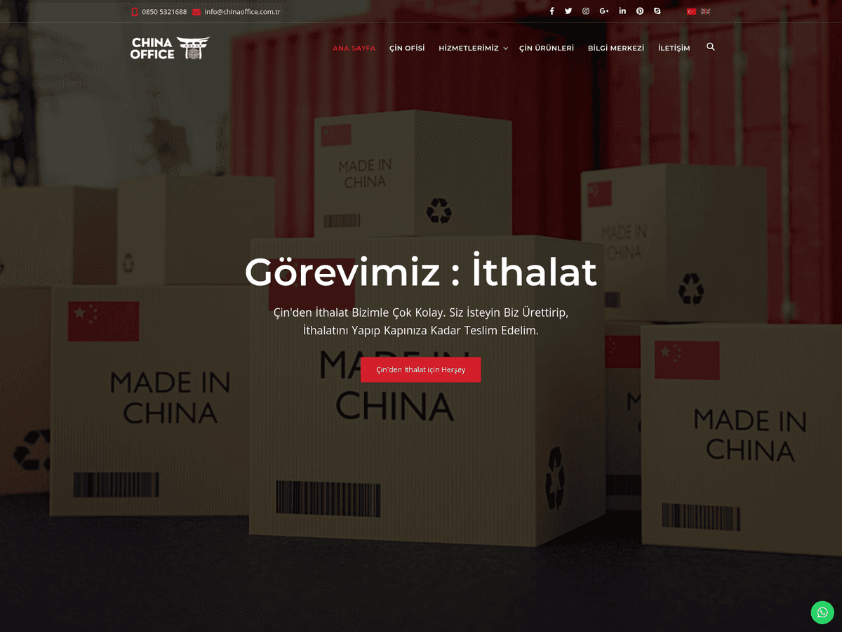 Screenshot der Webseite Klon (chinaofficecomtr.klon.com.tr)