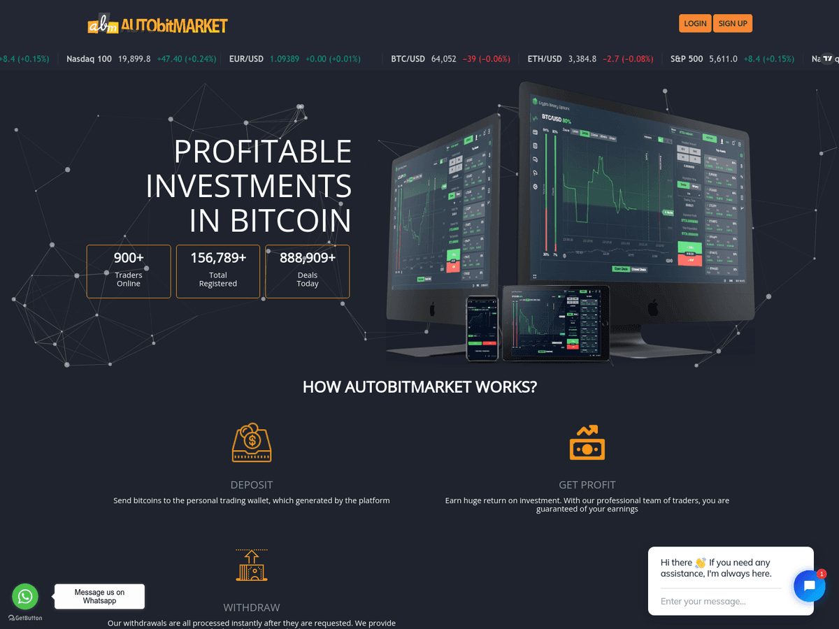 Screenshot von Autobitmarket