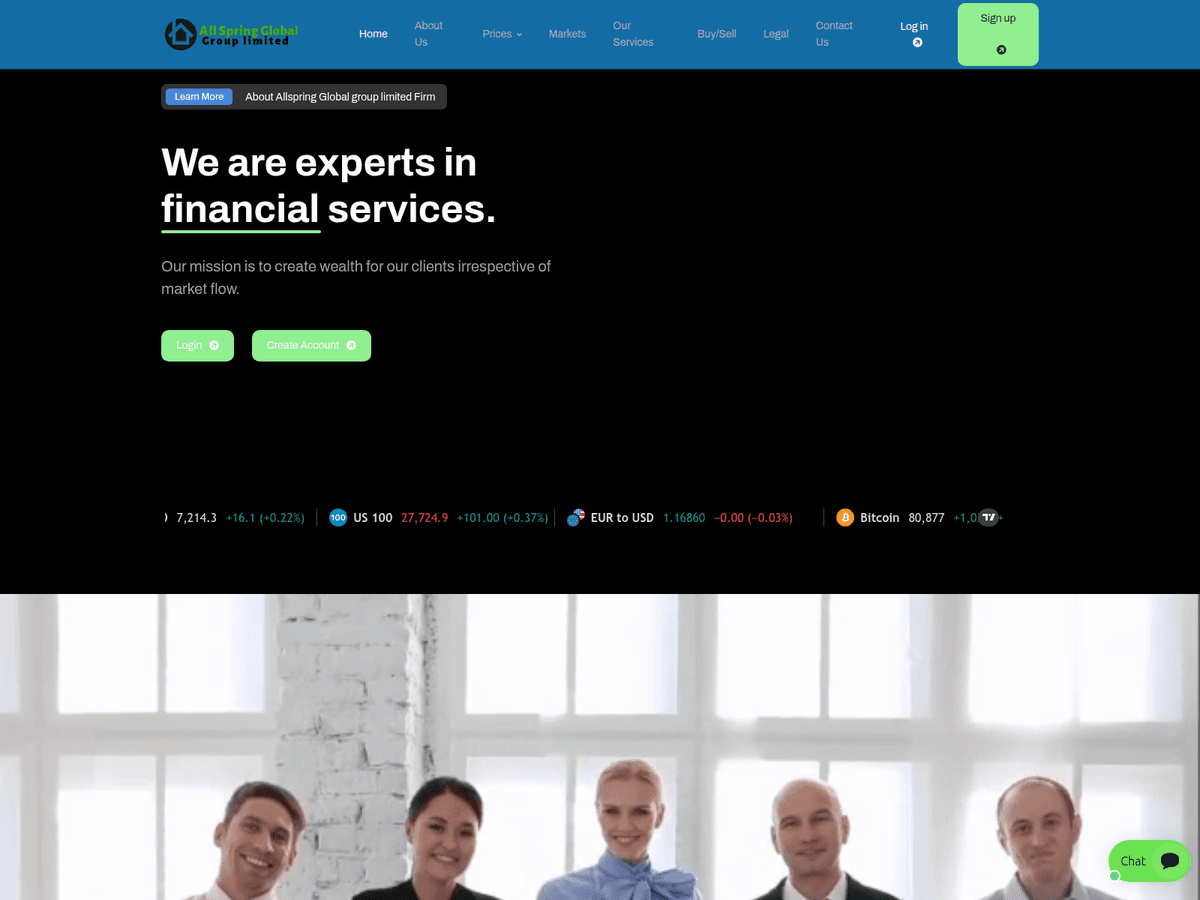 Screenshot der Webseite Allspringglobalgroupltd (allspringglobalgroupltd.com)