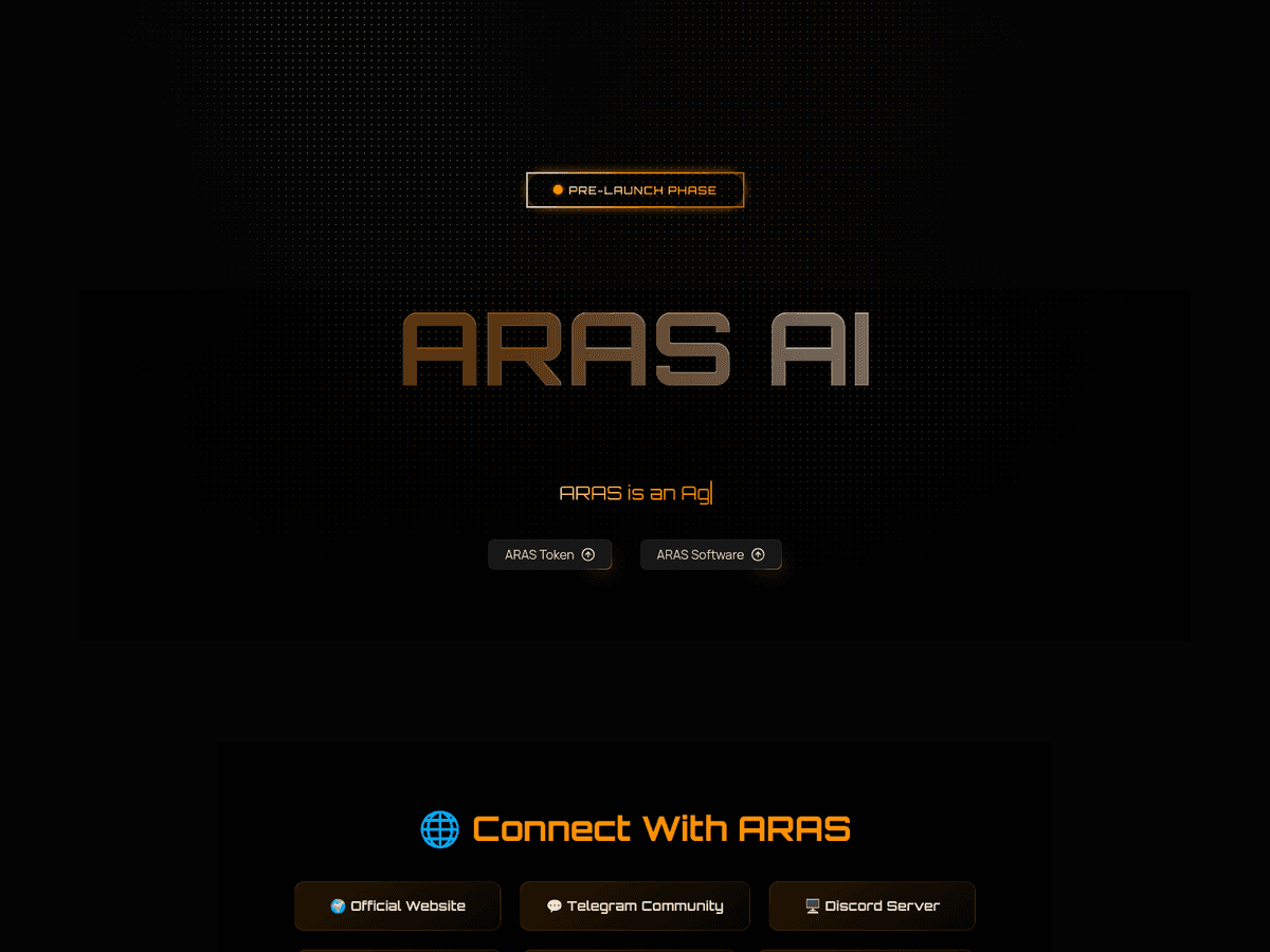 Screenshot der Webseite Aras Ai (aras-ai.com)
