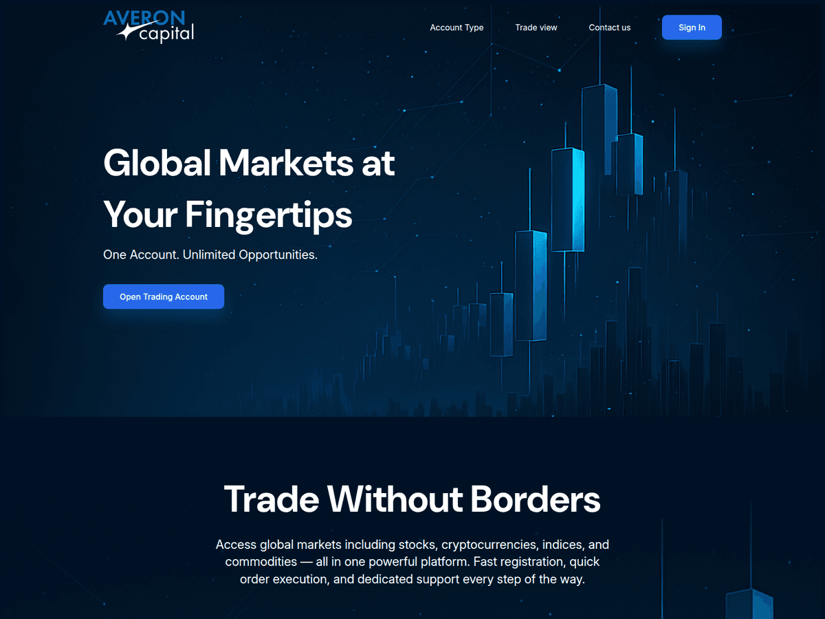Screenshot der Webseite Averon Capital (averon-capital.com)