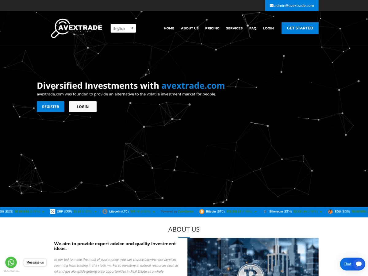 Screenshot von Avextrade