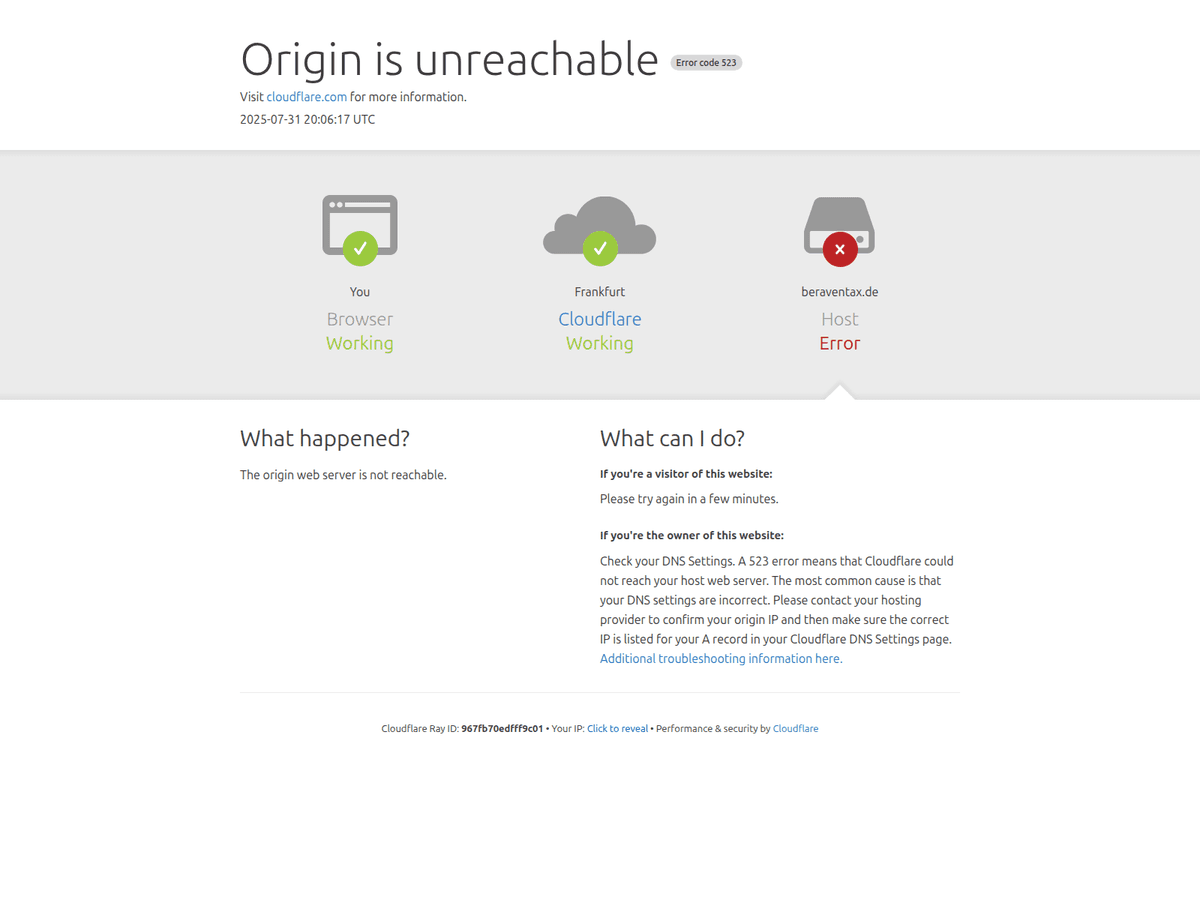 Screenshot der Webseite Beraventax (beraventax.de)