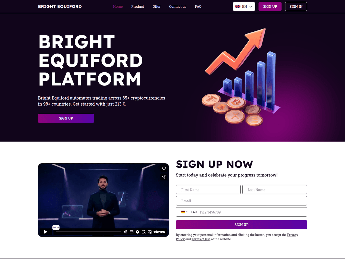 Screenshot der Webseite Bright Equiford (bright-equiford.com)