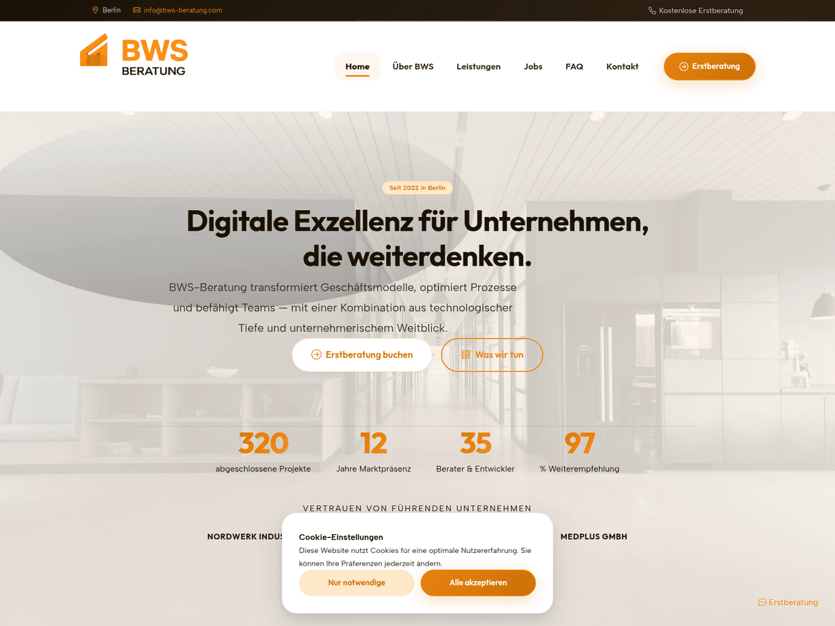 Screenshot der Webseite Bws Beratung (bws-beratung.com)