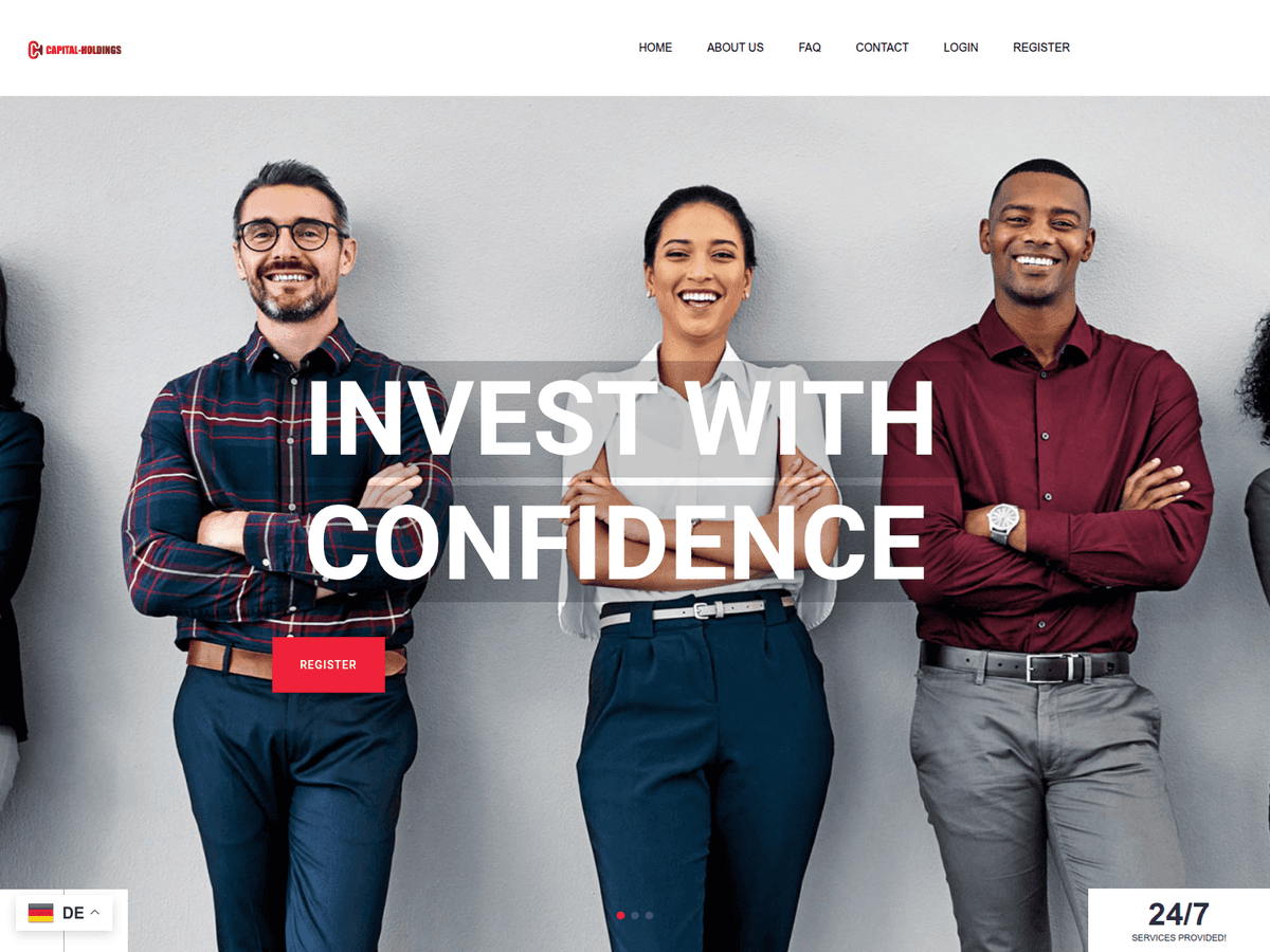 Screenshot der Webseite Capital Holdings (capital-holdings.org)