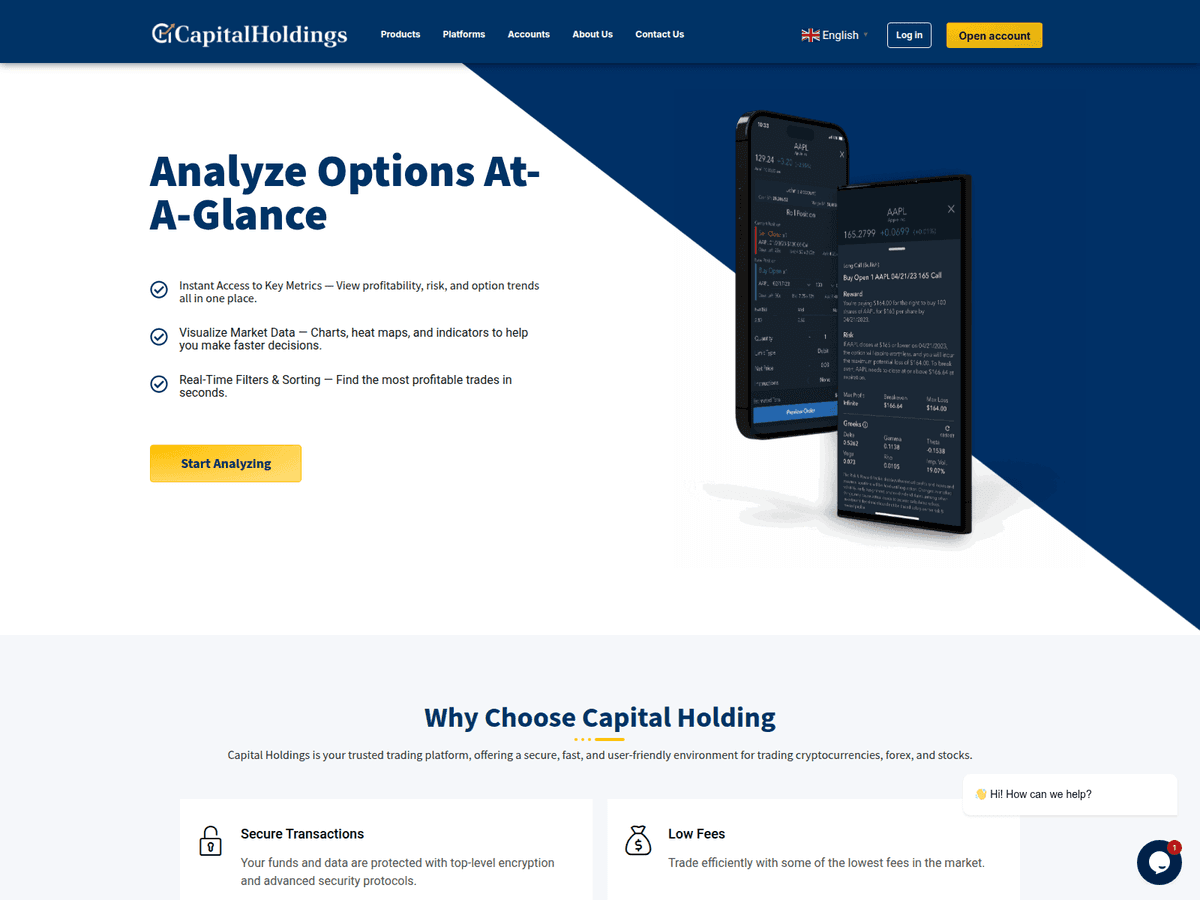Screenshot der Webseite Capitalholdings (capitalholdings.icu)